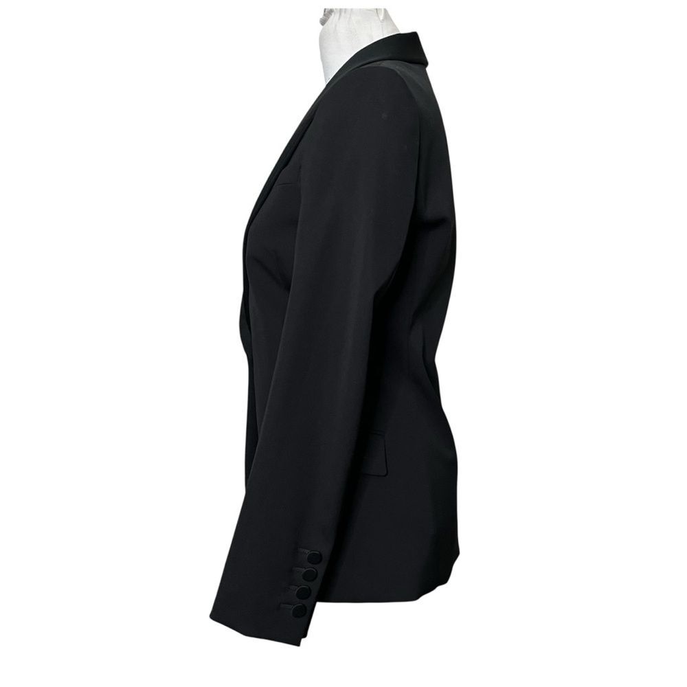 Gucci Tailored Blazer Womens 10 Black Shawl Collar Workwear Designer Classic Fit - Picture 5 of 13